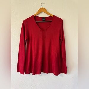 Eileen Fisher Silk & Cashmere Sweater, Cherry Red, Size Small